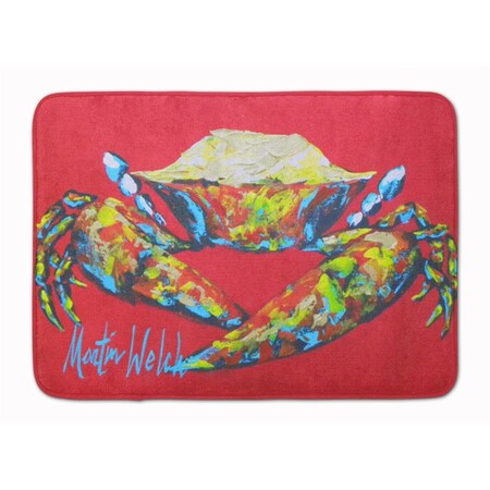 Carolines Treasures Crab Seafood One Machine Washable Memory Foam Mat MW1096RUG